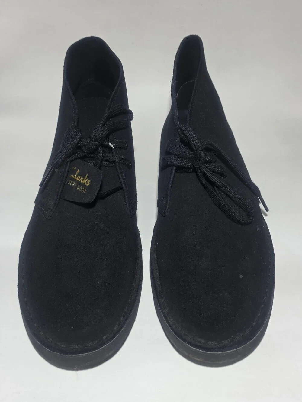 Clarks Desert Boot Black Suede Chukka Lace Up Women’s Size 8.5